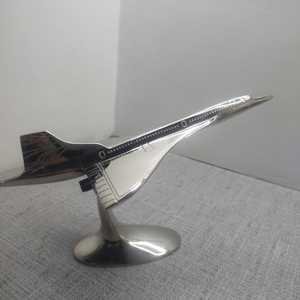 Adorno de Escritorio de Avión Concorde Vintage, Modelo de Avión Supersónico de Aluminio con Acabado en Níquel, Decoración Art Deco para el Hogar - Product Image 2