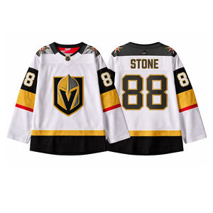 Camiseta de Hockey sobre Hielo Blanca Personalizada para Hombre, Transpirable, con Nombre y Número Personalizados, Uniforme de Equipo, Venta al Por Mayor OEM - Product Image 1