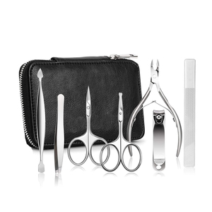 New Arrival Customizable 7-Pc Manicure <b>Pedicure</b> <b>Set</b> Stainless Steel Beauty Care Instrument for Women Men OEM ODM Serviced Box - Product Image 1