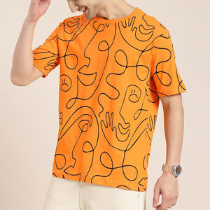 High Quality Men's Plus Size Vintage Jersey <b>Acid</b> Washed Neck <b>Drop</b> Shoulder Distress Streetwear T-Shirts - Product Image 1