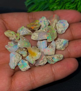 Opal <b>Raw</b> Welo Fire Opal Rough Ethiopian Natural Gemstone Multicolor <b>Crystal</b> For Jewelry Making Bulk Supply Stone - Product Image 6