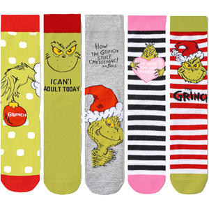 Calcetines Casuales de Invierno Unisex Personalizados, 100% Algodón, Antibacterianos, Ecológicos, con Diseño de Dibujos Animados, de Secado Rápido y Antideslizantes para Deportes - Product Image 1