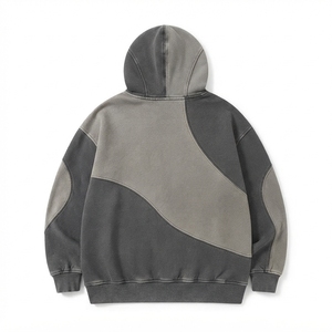 เสื้อสเวตเชิ้ตมีฮู้ด ONEAPEX แบบ Color Block ทรงโอเวอร์ไซส์ ผ้าฟลีซ มีกระเป๋าจิงโจ้ ใส่ได้ทั้งชายและหญิง สไตล์ลำลอง สำหรับฤดูใบไม้ร่วง - Product Image 4