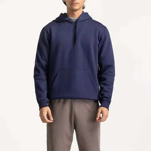 Sudadera con Capucha Lisa para Hombre, de Forro Polar Grueso, Estilo Casual Urbano, Oversize de Invierno, de Algodón Suave - Product Image 1