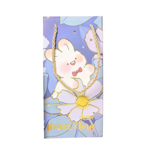 Sac cadeau personnalisé en papier histoire de fleurs (24.5x12x10cm) Emballage kraft écologique avec poignée pour la vente au détail, les fêtes, les cadeaux (Style 03) - Product Image 4