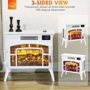 Caminetto Elettrico Moderno con Fiamma LED, Telecomando, Alimentazione USB, in Acciaio e Vetro per Casa, Hotel, Camper, Inserto Autoportante AU/US - Product Image 2