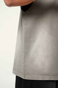 Streetwear Oversized <b>Cropped</b> Gym Tank <b>Top</b> Custom Cut Sleeveless Knitted Breathable Solid V-neck High Street Style Men's - Product Image 6