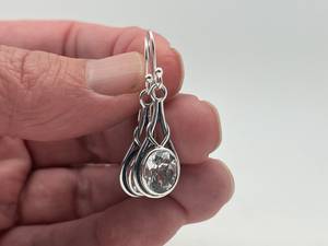 Topaz Eternity Gold Plated 925 Sterling <b>Silver</b> Handmade Elegant <b>Stud</b> <b>Earrings</b> for Women-Wedding & Party Jewelry Gift - Product Image 5