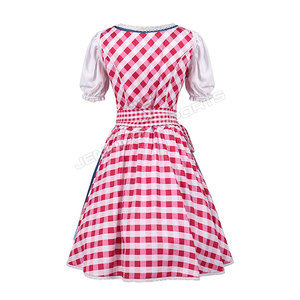 Oktoberfest <b>Halloween</b> Cosplay <b>Skirt</b> for Women Traditional German Fraulein Dirndl Bavarian Beer Maid Costume Cotton Carnival - Product Image 5