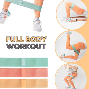Wholesale Set 3 Long Fabric Resistance <b>Bands</b> for Home Fitness Hip <b>Workout</b> Pull Assist Booty Gym Training Elastic Yoga Gym <b>Bands</b> - Product Image 2