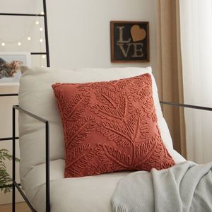 Decorative <b>Throw</b> Pillow 18"x18"-<b>Red</b> Canyon Fern Design - Product Image 2