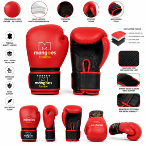 Custom Logo Boxing <b>Gloves</b> Lightweight Durable Leather for Closure Adjustable Wrist Strap Hand <b>Grips</b> for Training Competition - Product Image 6