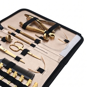 Kit d'outils professionnels pour extensions capillaires : Pince à micro-perles, outil de tirage à boucle, ciseaux de barbier, ensemble de doigts de séparation - Product Image 5