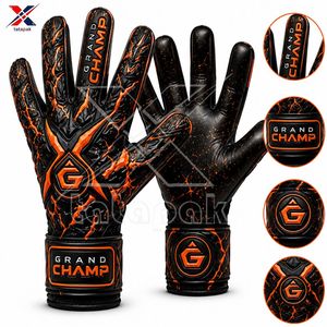 Gants de gardien de but de football Grand Champ en cuir PU, antidérapants, protection des doigts, sangle de poignet réglable, unisexe, haute qualité pour l'extérieur - Product Image 6