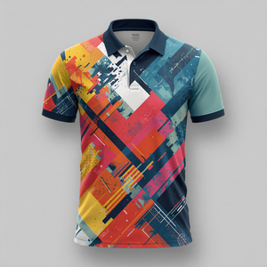 T-shirt de golf pour homme en polyester/coton tricoté, respirant, séchage rapide, style formel, personnalisable OEM/ODM - Product Image 6