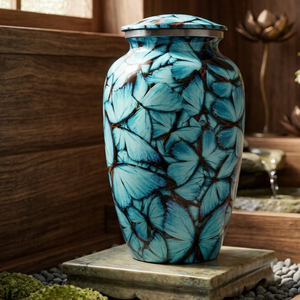 Serene Rest Cremation Urn - Polished Aluminum Urn for Ashes Adult Size - Product Image 3