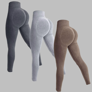 กางเกงเลกกิ้งกีฬาผู้หญิงเอวสูงไร้ตะเข็บ กางเกงโยคะกระชับสัดส่วน ควบคุมหน้าท้อง นุ่ม ระบายอากาศได้ดี - Product Image 2