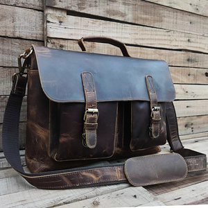 Bolsa para Portátil de Cuero 100% Genuino al por Mayor, de Alta Calidad, Clásica, con Cierre Externo, Ecológica, Portátil y Ligera - Product Image 6