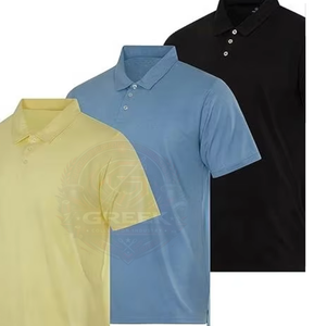 T-shirt pour homme à col classique, anti-plis, en jersey confortable, mélange de coton, manches courtes, coupe classique, personnalisable - Product Image 4