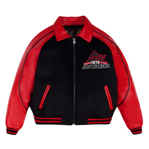 Veste en cuir pour homme Avirex de qualité supérieure, meilleur prix, veste d'hiver, cuir véritable, coupe-vent, imperméable, teinture unie, toutes tailles disponibles - Product Image 1