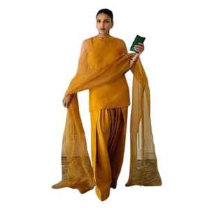 Ropa de Mujer, Estilo Étnico Vintage, Traje Farshi Shalwae Kameez de Seda Pura, Trajes de Fiesta de Lujo, Vestidos Casuales para Mujer - Product Image 1