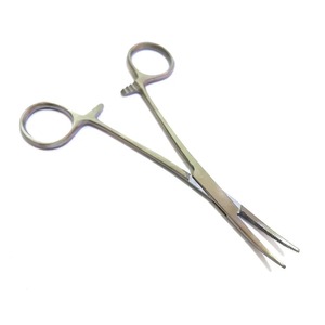 1pc Manual Stainless Steel Hemostatic Surgical Forceps Tool Hemostat Locking Clamps Fishing <b>Pliers</b> Curved Tip Instrument <b>Set</b> - Product Image 2