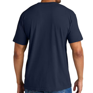 Camiseta de Manga Corta para Hombre, Color Azul Marino, Cuello Redondo, con Bolsillo, Corte Regular, Informal, de Algodón Jersey, con Diseño Estampado en la Parte Delantera - Product Image 6