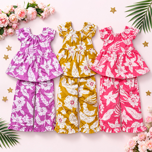 Kid Girls Solid Short Sleeve Comfortable Dress Set <b>Bow</b> Details Cotton Outfit Summer Clothing Stock Lot Bangladesh - Product Image 5
