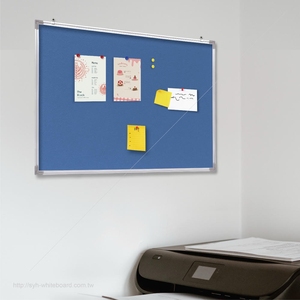 Blue Felt Display <b>Board</b> with Magnetic Surface and Aluminum Frame for Business Branding - Product Image 6