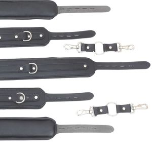 Conjunto de Restricción de Muñeca a Tobillo de Piel de Oveja con Hebilla de Acero y 4.5cm de Ancho para Juegos de Bondage Seguros - Product Image 6