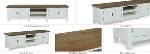 Cómoda Fero Ultra Minimalista de Madera Maciza con 6 Cajones, Acabado en Teca Natural, Estilo Contemporáneo para Sala de Estar o Dormitorio - Product Image 6