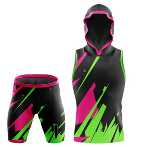 ชุดเสื้อฟุตบอลอเมริกันแบบกำหนดเอง 7v7 สำหรับผู้ใหญ่ แขนสั้น โลโก้ด้านหน้า ชุดรัดกล้ามเนื้อสำหรับฝึกซ้อมผู้เล่น - Product Image 1