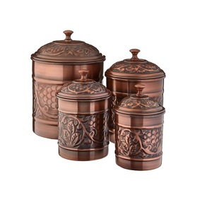 Contenants de stockage alimentaire en métal noir modernes avec couvercle, design cylindrique hermétique pour la conservation des épices en cuisine - Product Image 4