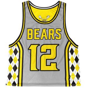 Logo imprimé par sublimation personnalisée Pinnies de crosse en maille Pinnies de crosse réversibles pour adultes/jeunes uniformes de crosse personnalisés - Product Image 1