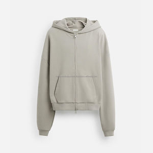Logo personnalisé Sweat à capuche surdimensionné lourd pour hommes 600 GSM coton biologique France Terry Boxy veste d'hiver - Product Image 5