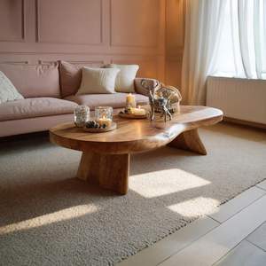 Mesa de centro de madera en tonos tierra que realza el ambiente cálido y la comodidad de la sala de estar - Product Image 1