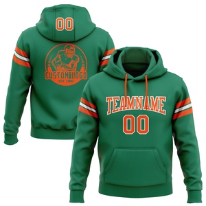 Sweat-shirt à capuche de football vert-orange-blanc, nouvelle conception, sur mesure, vente en gros directe pour l'industrie - Product Image 1