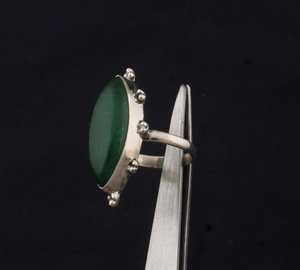 Marquise Green <b>Jade</b> <b>Ring</b> Handmade 925 Sterling Silver Gemstone <b>Ring</b> Elegant Jewelry Gift For Women - Product Image 3