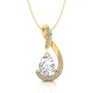 Pendentif unique en diamant de laboratoire certifié IGI, couleur D, taille poire 9*7MM, 2.0CT, tendance 2026, or 14K 18K, luxe pour femme - Product Image 1