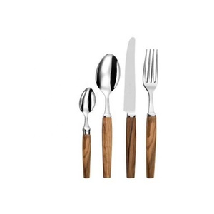 Poignée en céramique rose clair avec vaisselle de luxe plaqué or pour hôtel et mariage Ensemble de couverts en or Ensemble de couverts pour mariage - Product Image 6