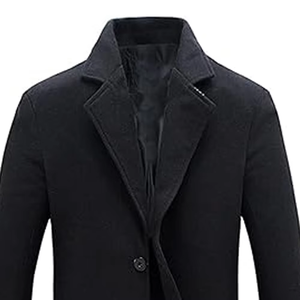 Manteau long en cuir chaud pour homme, style trench-coat, pour l'automne et l'hiver, vêtement formel, veste d'extérieur - Product Image 2