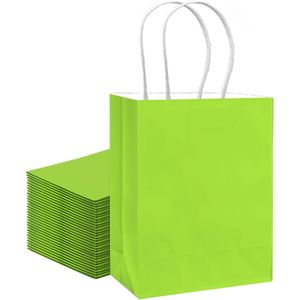 Sacchetti Regalo Verdi Prugna di Media Dimensione, 30 Pezzi, con Manici, 28x13x20 cm, per Molteplici Usi, Ideali per Bomboniere - Product Image 2