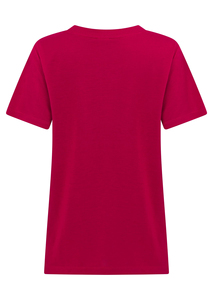 Camiseta con cuello redondo y estampado para mujer, camiseta informal de manga corta a la moda, camiseta ligera para uso diario de verano - Product Image 5
