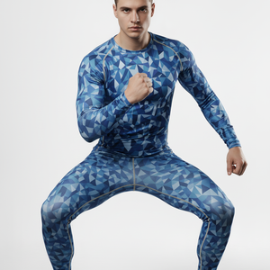 Camiseta de Compresión para Hombre, Diseño OEM, Mangas Largas, Protección Solar UPF 50, Nailon y Spandex, MMA, Rashguard Personalizado - Product Image 2
