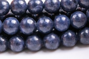 Cuentas de zafiro natural genuino, cuentas sueltas redondas azules para hacer joyas, pulseras, collares, manualidades DIY - Product Image 4