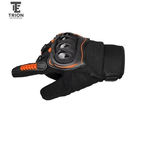 Gants de moto en cuir pour l'hiver, gants de motocross à doigts entiers, compatibles avec les écrans tactiles, antidérapants, respirants, unisexes, avec sangle de poignet réglable - Product Image 4