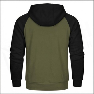 เสื้อฮู้ดผู้ชาย North Approach สีเขียวมะกอก แขนเสื้อแบบแร็กแลน สีดำ ผ้าฝ้ายเฟรนช์เทอร์รี่ กระเป๋าหน้า ทรงปกติ - Product Image 2