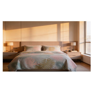 Le meilleur vendeur au monde propose un ensemble de draps en polyester imprimés sur mesure, écologiques et de qualité supérieure, 4 pièces, pour un usage domestique - Product Image 1