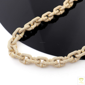 Luxury Gold Cuban Link <b>Chain</b> Moissanite Diamond in 925 Sterling Silver <b>Iced</b> <b>Out</b> Hip Hop Statement Jewelry for Men Women - Product Image 3