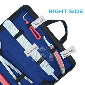 Kit de herramientas de herrador de alta resistencia con cuchillo para abscesos, probador de pezuñas, herramienta para comprobar el dolor, lima raspadora de doble cara, cuchillo para tosquiados y raspador de pezuñas - Product Image 4